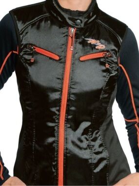 Harley Davidson Black & orange Women's Performance Vest - size M